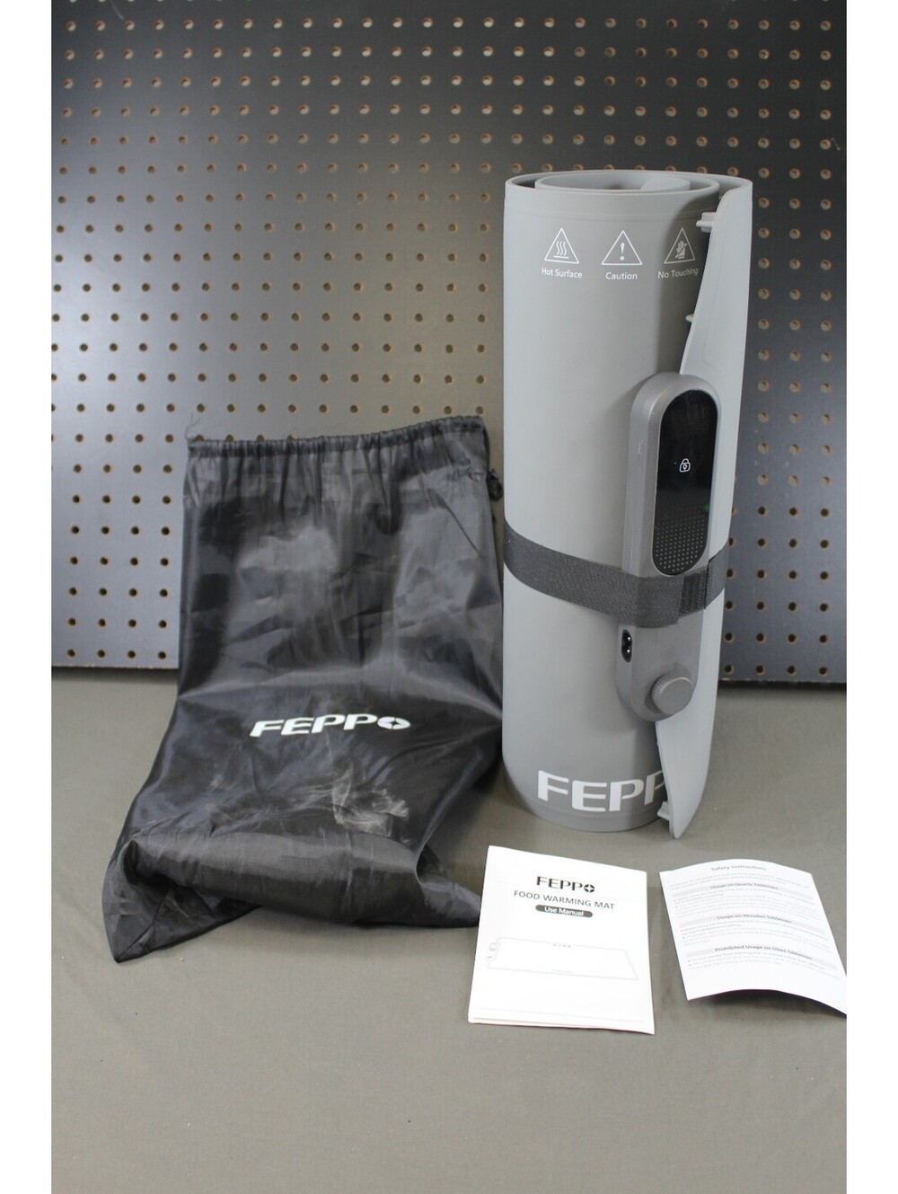 FEPPO XXL Rollable Electric Food Warming Mat 34"x16" Gray